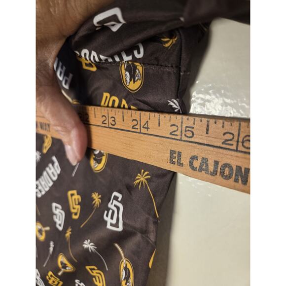 BDG MLB San Diego Padres Men's XL Button Front Brown Gold Polyester Southwest - Picture 6 of 7